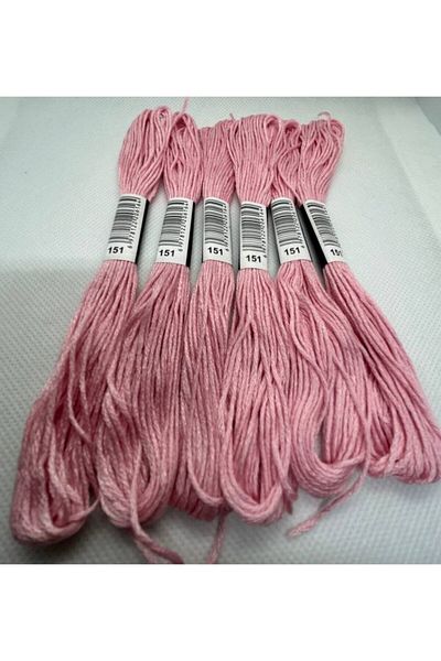 ALMİŞ 6 Pieces Single Color Etamine Cross Stitch Bracelet Brazilian Embroidery Thread-151