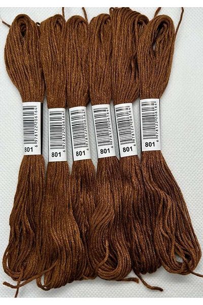 ALMİŞ 6 Pieces Single Color Etamine Cross Stitch Bracelet Brazilian Embroidery Thread 5-801