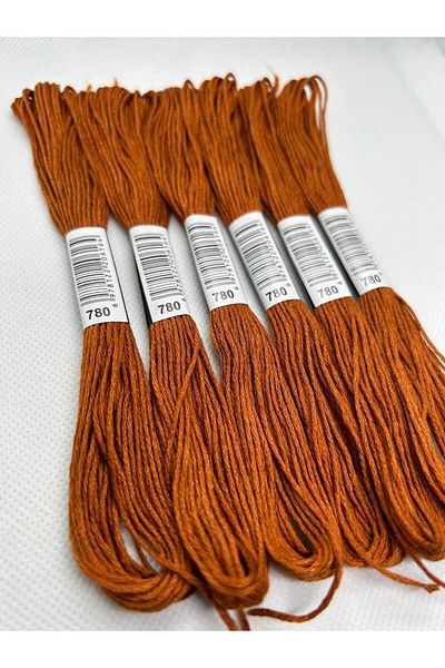 ALMİŞ 6 Pieces Single Color Etamine Cross Stitch Bracelet Brazilian Embroidery Thread 4-758