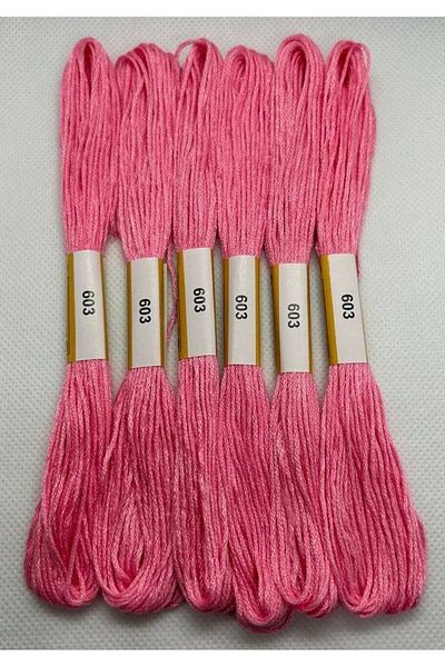 ALMİŞ 6 Pieces Single Color Etamine Cross Stitch Bracelet Brazilian Embroidery Thread 3-602