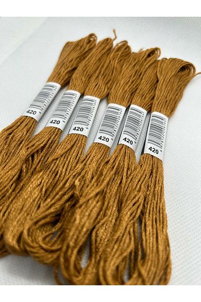 ALMİŞ 6 Pcs Single Color Etamine Cross-Stitch Wristband Brazil Embroidery Floss 2