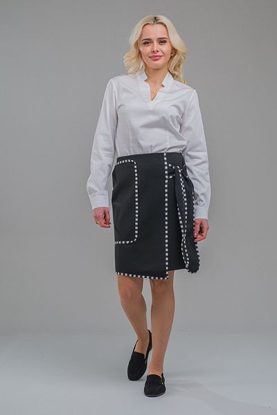 Bold & Young Fustă de damă din oțel tricotat din lycra cu centură neagră, cu centură elastică