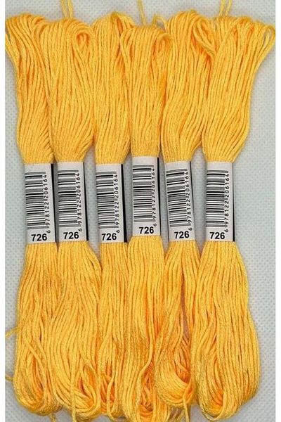 ALMİŞ 6 Pieces Single Color Etamine Cross Stitch Bracelet Brazilian Embroidery Thread 4-758