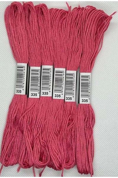 ALMİŞ 6 Pieces Single Color Etamine Cross Stitch Bracelet Brazilian Embroidery Thread 2-340