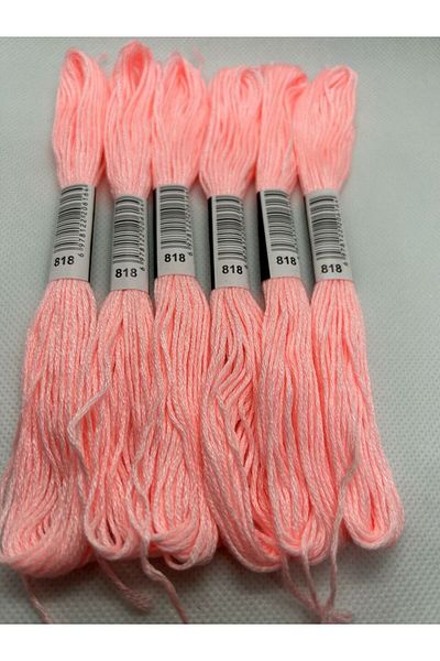 ALMİŞ 6 Pieces Single Color Etamine Cross Stitch Bracelet Brazilian Embroidery Thread 5-801