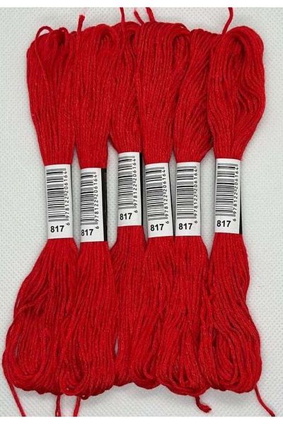 ALMİŞ 6 Pieces Single Color Etamine Cross Stitch Bracelet Brazilian Embroidery Thread 5-801