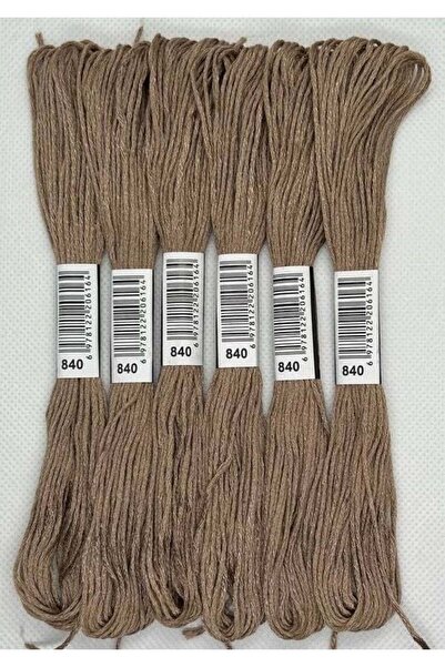 ALMİŞ 6 Adet Tek Renk Etamin Kanaviçe Bileklik Brezilya Nakış Ipi 5-801