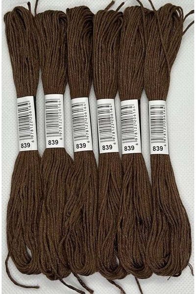 ALMİŞ 6 Pieces Single Color Etamine Cross Stitch Bracelet Brazilian Embroidery Thread 5-801