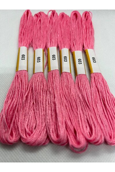 ALMİŞ 6 Pieces Single Color Etamine Cross Stitch Bracelet Brazilian Embroidery Thread 3-602