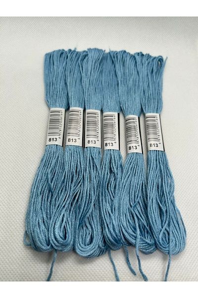 ALMİŞ 6 Pieces Single Color Etamine Cross Stitch Bracelet Brazilian Embroidery Thread 5-801