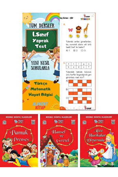 Üçgen Yayıncılık 1. sınıf Pamuk Prenses - Hansel Ve Gretel - Alice Harikalar ...
