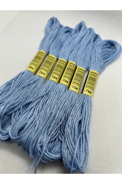 ALMİŞ 6 Adet Tek Renk Etamin Kanaviçe Bileklik Brezilya Nakış Ipi 4-758