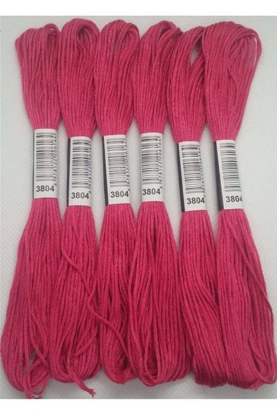 ALMİŞ 6 Pieces Single Color Etamine Cross Stitch Bracelet Brazilian Embroidery Thread 9-3817