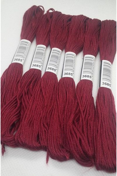ALMİŞ 6 Pieces Single Color Etamine Cross Stitch Bracelet Brazilian Embroidery Thread 8-3713