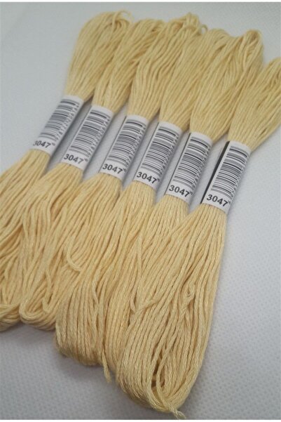 ALMİŞ 6 Pieces Single Color Etamine Cross Stitch Bracelet Brazilian Embroidery Thread 7-3341