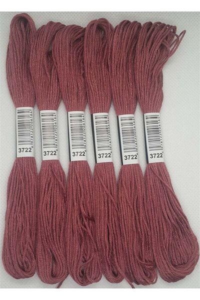 ALMİŞ 6 Pieces Single Color Etamine Cross Stitch Bracelet Brazilian Embroidery Thread 8-3713