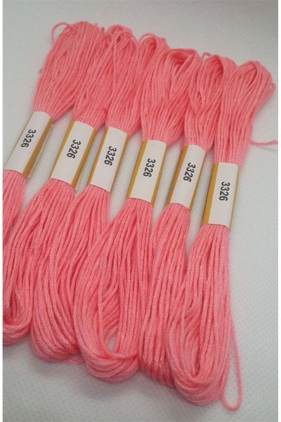 ALMİŞ 6 Pieces Single Color Etamine Cross Stitch Bracelet Brazilian Embroidery Thread 7-3341