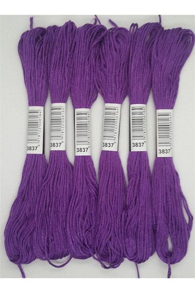 ALMİŞ 6 Pieces Single Color Etamine Cross Stitch Bracelet Brazilian Embroidery Thread 10-3865