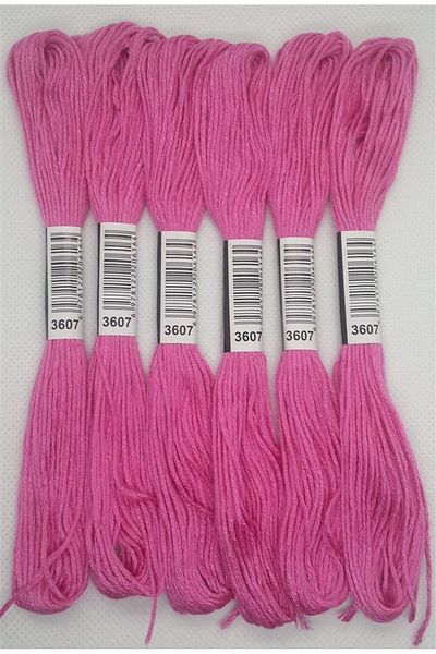 ALMİŞ 6 Pieces Single Color Etamine Cross Stitch Bracelet Brazilian Embroidery Thread 8-3713