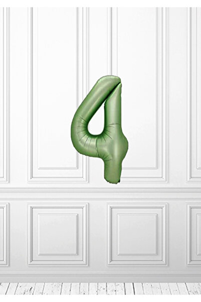 LOTUS PARTY بالون فويل ذو أرقام خضراء - 4 أرقام بالون فويل أخضر قديم