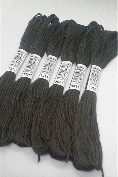 ALMİŞ 6 Pieces Single Color Etamine Cross Stitch Bracelet Brazilian Embroidery Thread 7-3341