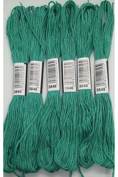 ALMİŞ 6 Pieces Single Color Etamine Cross Stitch Bracelet Brazilian Embroidery Thread 10-3865