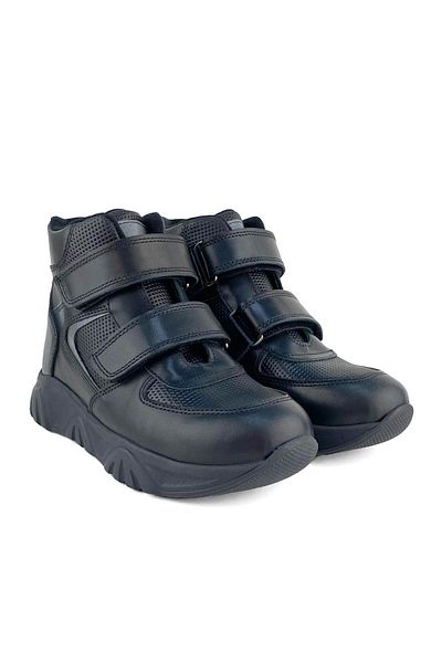 Cici Bebe Ayakkabı Cizme negre pentru băiat din piele naturală