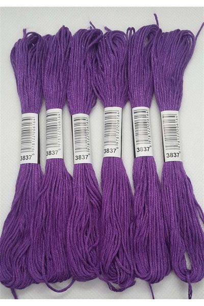 ALMİŞ 6 Pieces Single Color Etamine Cross Stitch Bracelet Brazilian Embroidery Thread 10-3865