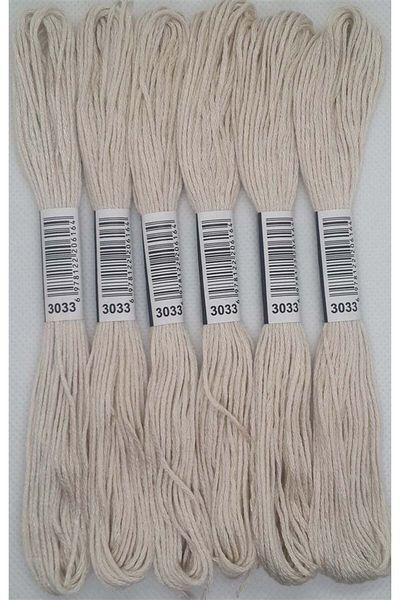 ALMİŞ 6 Pieces Single Color Etamine Cross Stitch Bracelet Brazilian Embroidery Thread 7-3341