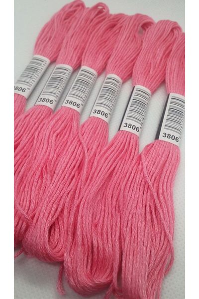 ALMİŞ 6 Pieces Single Color Etamine Cross Stitch Bracelet Brazilian Embroidery Thread 9-3817
