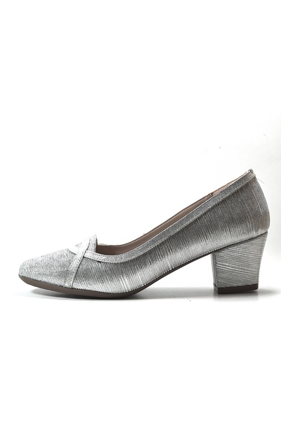 Beety 8614 Pantofi de rochie de seară pentru femei cu toc gros, negru și argi...