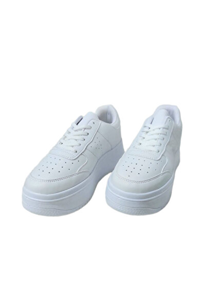 Ayakkabı Ülkesi PANTOFI SPORT ORTOPEDICI UNISEX, ALB, CU ȘIRURI, CU TALPA ÎNA...