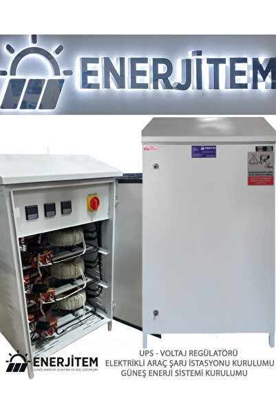 ENERJİTEM IP55,DIŞ MEKAN Regülatör 30 Kva Trifaze Servo Kontrollü Voltaj Regü...