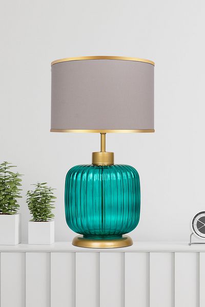 MINIMAL ETICARET VE BILGI TEKNOLOJILERI Intense Transparent Bondi Green Glass Lampshade