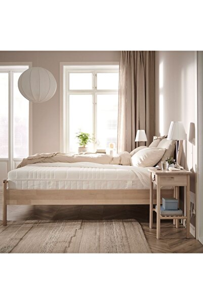 IKEA ÅNNELAND çift kişilik yatak, beyaz, 180x200 cm, orta sert