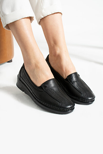 Forelli ORTOPEDİK TABAN GERÇEK DERİ KADIN GÜNLÜK AYAKKABI RAHAT TABAN YÜRÜYÜŞ AYAKKABISI ANNE AYAKKABI