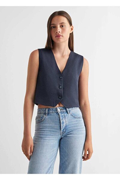 Mango Teen Düğmeli takım yelek