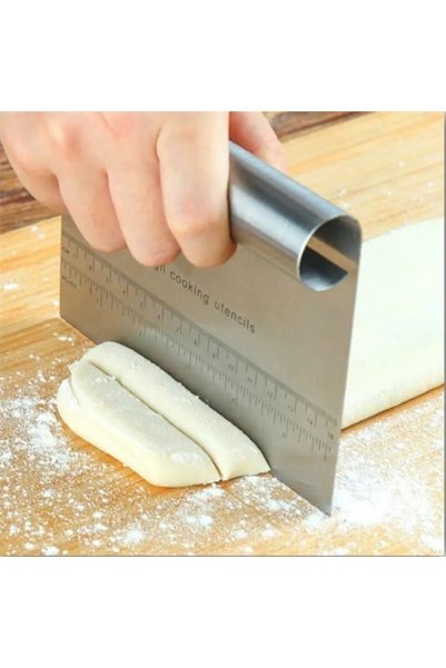 Neler Geldi Neler Stainless Luxury Steel Dough Cutting Apparatus Steel Cutter Scraper Cake Shaping Spatula