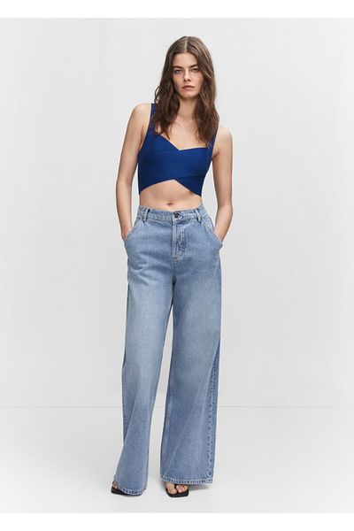MANGO Woman Wickelbluse aus Strick