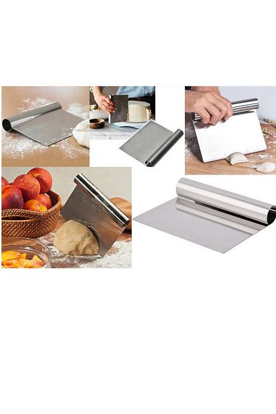 Neler Geldi Neler Stainless Luxury Steel Dough Cutting Apparatus Steel Cutter Scraper Cake Shaping Spatula