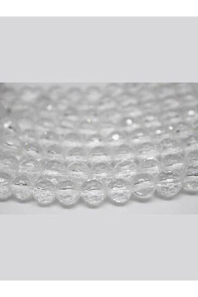 Yasamtohumu Četvrtina niza (dugačka 9 cm!) Kristalni kvarcni kamen, faset kro...