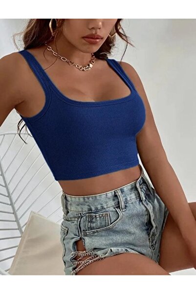 Pupa Women's Strappy Square Neck Crop Blouse