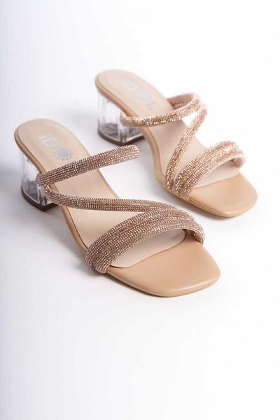 İDOL SHOES ΓΥΝΑΙΚΕΙΕΣ ΠΑΝΤΟΦΛΕΣ ΠΕΤΡΑΣ ΜΕ ΔΙΑΦΑΝΕΣ ΤΑΚΟΥΝΑ