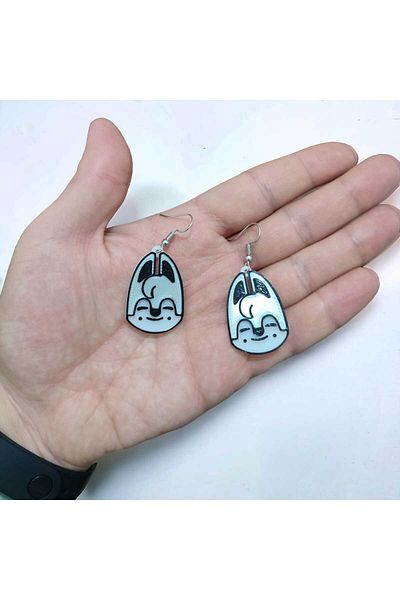 3DHOBİCENTER Wolf Chan Skzoo Earrings