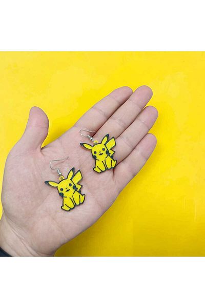 3DHOBİCENTER Pikachu earrings pikachu hanging earrings