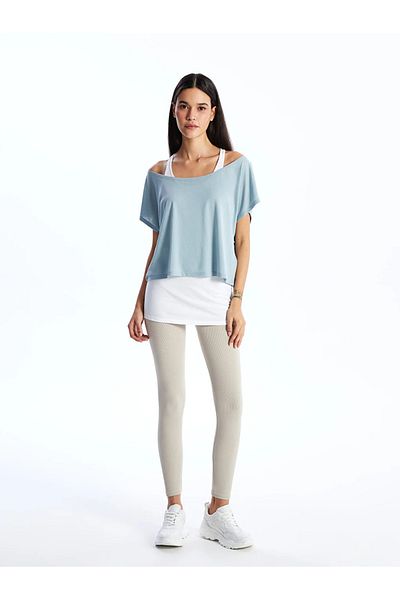 LC Waikiki Gerade, nahtlose Leggings für Damen mit elastischem Bund