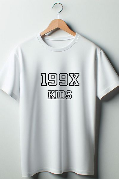 Vordevia 199x Παιδικό μπλουζάκι με στάμπα λευκό Oversize Crew Neck