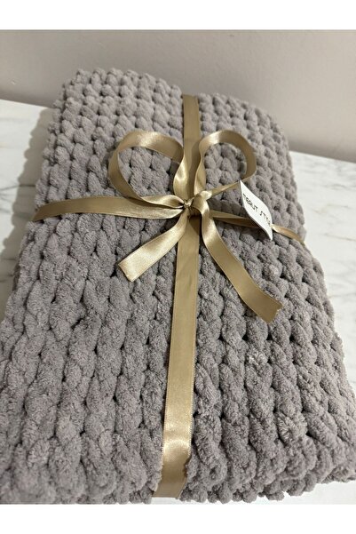 MERUT STYLE HAYATINI RENKLENDİR El Örgüsü Puffy Taş Rengi Burgu Desen Bebek Ve Tv Battaniyesi