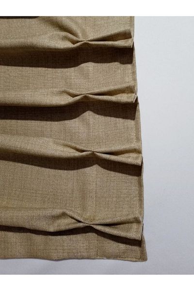 MebelPort Curtain 100% Blackout Linen Background Curtain 1x2.5 Pleated