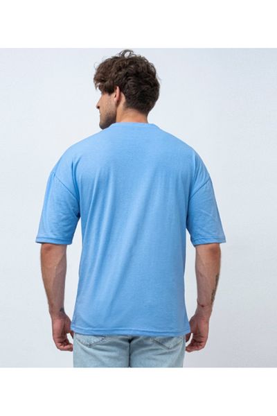 MAGORS TRIOU BĂRBAȚI, 100% BUMBAC, OVERSIZE, NEIMPRIMAT, GÂT CICLIC